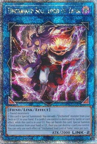 Unchained Soul Lord of Yama [DUNE-EN049] Quarter Century Secret Rare - Card Brawlers | Quebec | Canada | Yu-Gi-Oh!