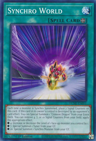 Synchro World [DUNE-EN051] Common - Card Brawlers | Quebec | Canada | Yu-Gi-Oh!