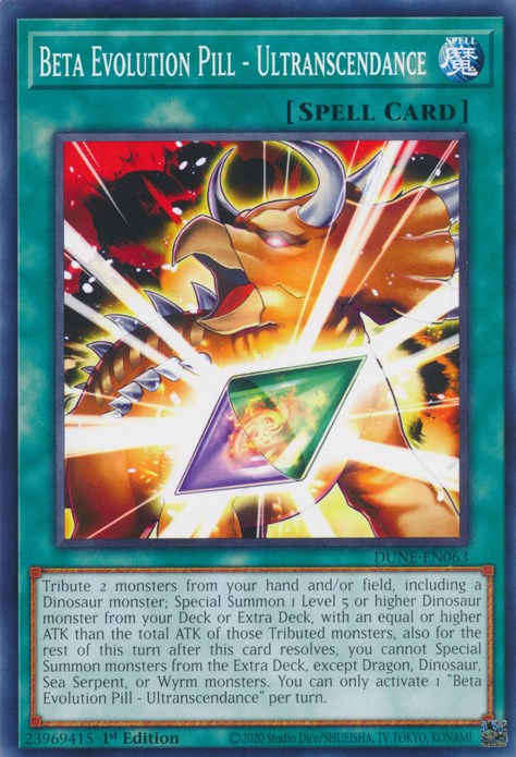 Beta Evolution Pill - Ultranscendance [DUNE-EN063] Common - Card Brawlers | Quebec | Canada | Yu-Gi-Oh!