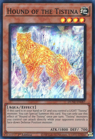 Hound of the Tistina [DUNE-EN087] Super Rare - Card Brawlers | Quebec | Canada | Yu-Gi-Oh!