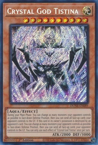 Crystal God Tistina [DUNE-EN089] Secret Rare - Card Brawlers | Quebec | Canada | Yu-Gi-Oh!