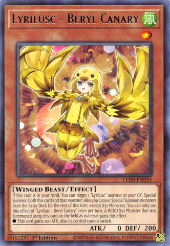 Lyrilusc - Beryl Canary [LED8-EN035] Rare - Card Brawlers | Quebec | Canada | Yu-Gi-Oh!