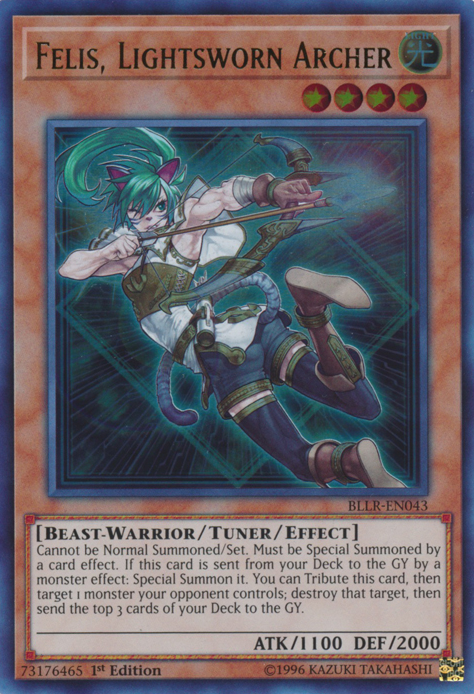 Felis, Lightsworn Archer [BLLR-EN043] Ultra Rare - Yu-Gi-Oh! - Card Brawlers | Quebec | Canada |