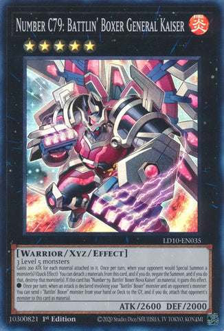 Number C79: Battlin' Boxer General Kaiser [LD10-EN035] Super Rare - Card Brawlers | Quebec | Canada | Yu-Gi-Oh!