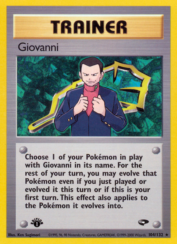 Giovanni (104/132) [Gym Challenge 1st Edition] - Card Brawlers | Quebec | Canada | Yu-Gi-Oh!
