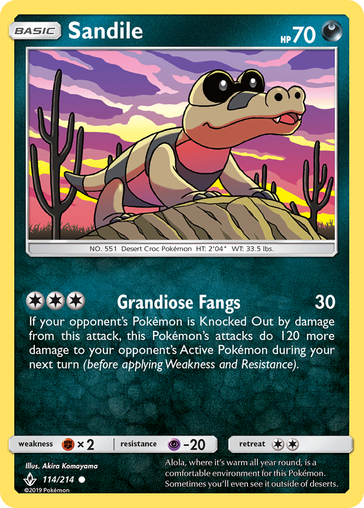 Sandile (114/214) [Sun & Moon: Unbroken Bonds] - Card Brawlers | Quebec | Canada | Yu-Gi-Oh!
