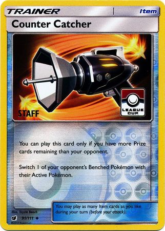Counter Catcher (91/111) (League Promo Staff) [Sun & Moon: Crimson Invasion] - Card Brawlers | Quebec | Canada | Yu-Gi-Oh!
