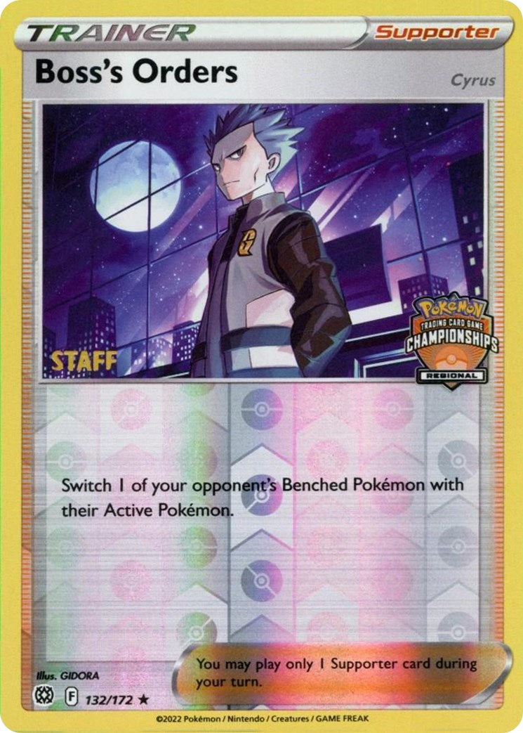 Boss's Orders (132/172) (Regional Championship Promo) (Staff) [Sword & Shield: Brilliant Stars] - Card Brawlers | Quebec | Canada | Yu-Gi-Oh!