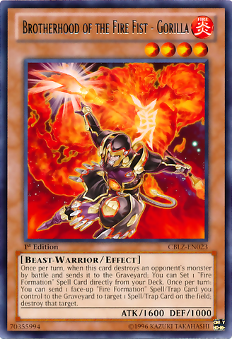 Brotherhood of the Fire Fist - Gorilla [CBLZ-EN023] Rare - Card Brawlers | Quebec | Canada | Yu-Gi-Oh!