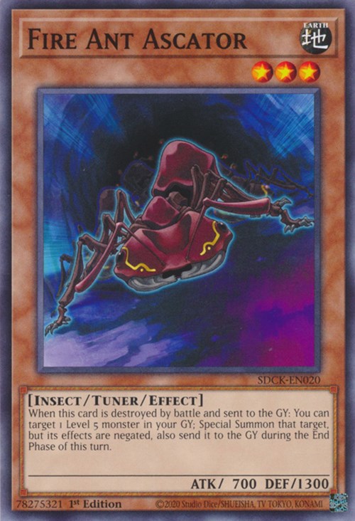 Fire Ant Ascator [SDCK-EN020] Common - Card Brawlers | Quebec | Canada | Yu-Gi-Oh!