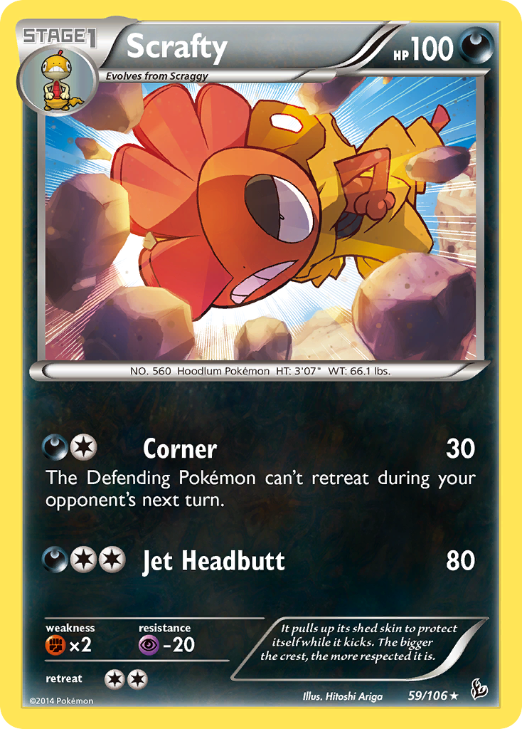 Scrafty (59/106) [XY: Flashfire] - Card Brawlers | Quebec | Canada | Yu-Gi-Oh!