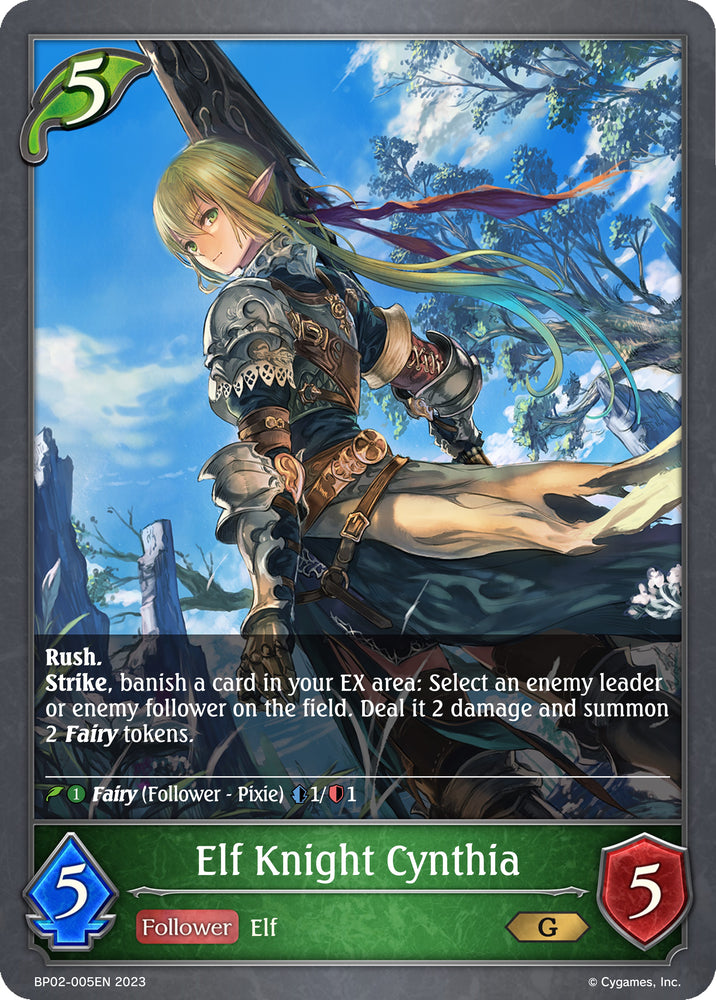 Elf Knight Cynthia (BP02-005EN) [Reign of Bahamut] - Card Brawlers | Quebec | Canada | Yu-Gi-Oh!