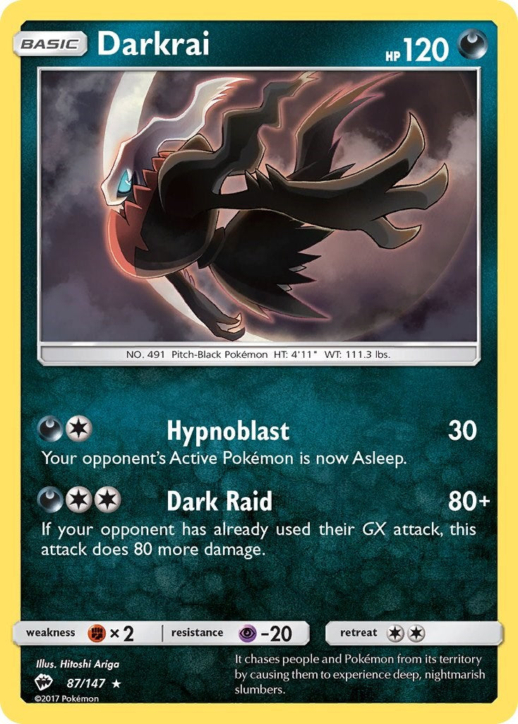 Darkrai (87/147) [Sun & Moon: Burning Shadows] - Card Brawlers | Quebec | Canada | Yu-Gi-Oh!