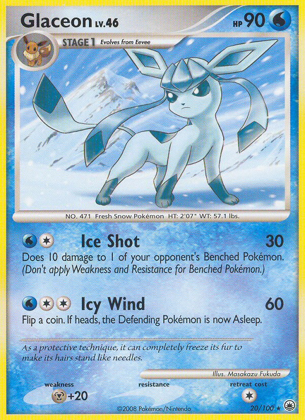 Glaceon (20/100) [Diamond & Pearl: Majestic Dawn] - Card Brawlers | Quebec | Canada | Yu-Gi-Oh!