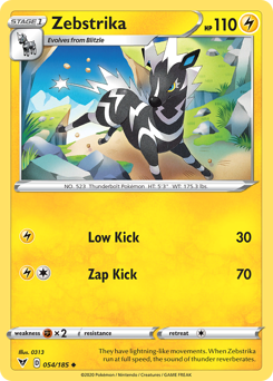 Zebstrika (054/185) [Sword & Shield: Vivid Voltage] - Card Brawlers | Quebec | Canada | Yu-Gi-Oh!