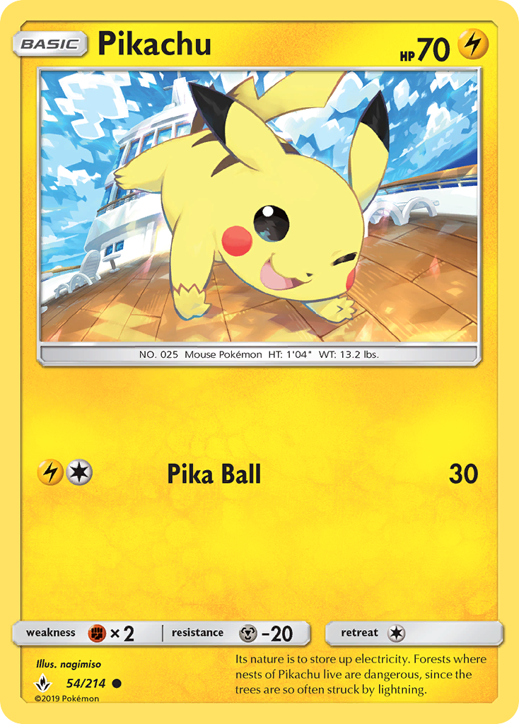 Pikachu (54/214) [Sun & Moon: Unbroken Bonds] - Card Brawlers | Quebec | Canada | Yu-Gi-Oh!