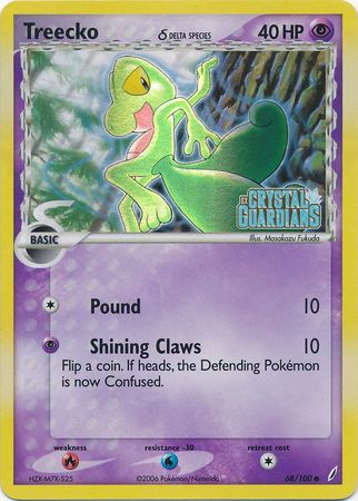 Treecko (68/100) (Delta Species) (Stamped) [EX: Crystal Guardians] - Card Brawlers | Quebec | Canada | Yu-Gi-Oh!