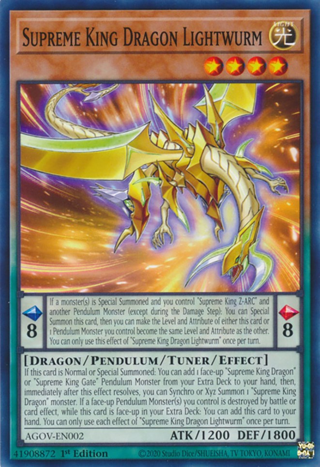 Supreme King Dragon Lightwurm [AGOV-EN002] Common - Card Brawlers | Quebec | Canada | Yu-Gi-Oh!