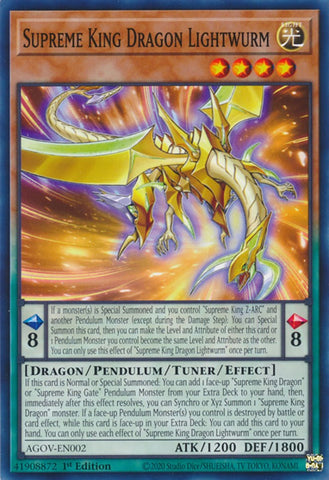 Supreme King Dragon Lightwurm [AGOV-EN002] Common - Card Brawlers | Quebec | Canada | Yu-Gi-Oh!