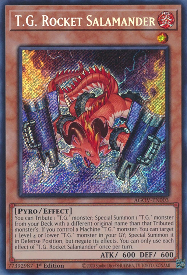 T.G. Rocket Salamander [AGOV-EN003] Secret Rare - Card Brawlers | Quebec | Canada | Yu-Gi-Oh!