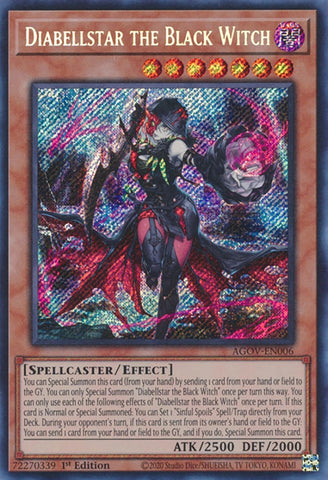 Diabellstar the Black Witch [AGOV-EN006] Secret Rare - Card Brawlers | Quebec | Canada | Yu-Gi-Oh!