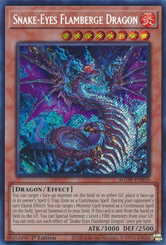 Snake-Eyes Flamberge Dragon [AGOV-EN010] Secret Rare - Card Brawlers | Quebec | Canada | Yu-Gi-Oh!