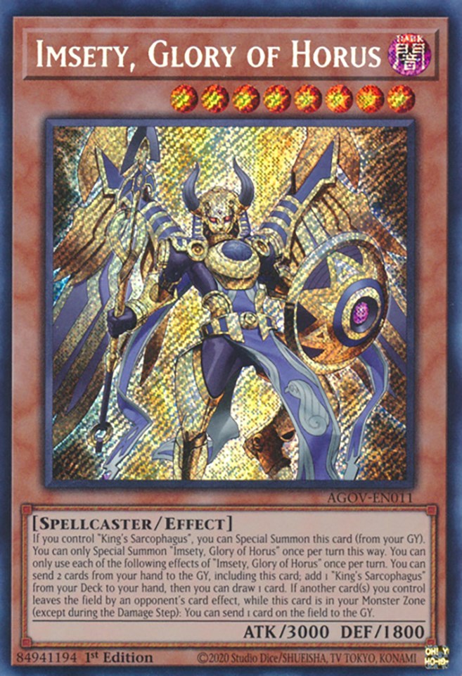 Imsety, Glory of Horus [AGOV-EN011] Secret Rare - Card Brawlers | Quebec | Canada | Yu-Gi-Oh!