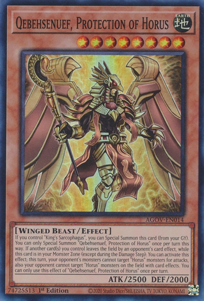 Qebehsenuef, Protection of Horus [AGOV-EN014] Super Rare - Card Brawlers | Quebec | Canada | Yu-Gi-Oh!