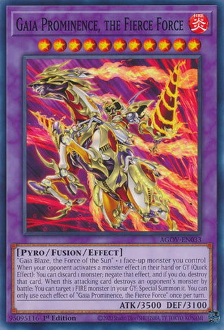 Gaia Prominence, the Fierce Force [AGOV-EN033] Common - Card Brawlers | Quebec | Canada | Yu-Gi-Oh!