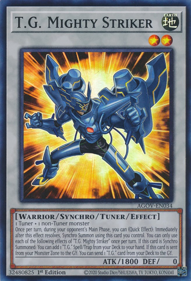 T.G. Mighty Striker [AGOV-EN034] Super Rare - Card Brawlers | Quebec | Canada | Yu-Gi-Oh!