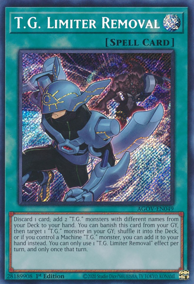 T.G. Limiter Removal [AGOV-EN049] Secret Rare - Card Brawlers | Quebec | Canada | Yu-Gi-Oh!