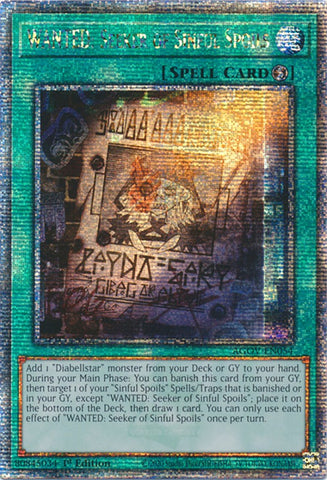 WANTED: Seeker of Sinful Spoils (Quarter Century Secret Rare) [AGOV-EN054] Quarter Century Secret Rare - Card Brawlers | Quebec | Canada | Yu-Gi-Oh!
