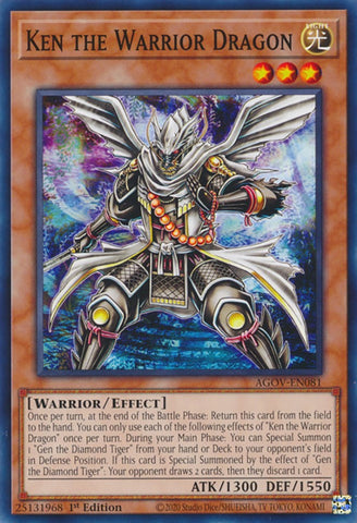 Ken the Warrior Dragon [AGOV-EN081] Common - Card Brawlers | Quebec | Canada | Yu-Gi-Oh!