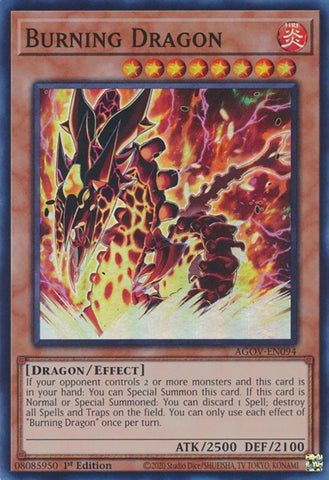Burning Dragon [AGOV-EN094] Super Rare - Card Brawlers | Quebec | Canada | Yu-Gi-Oh!