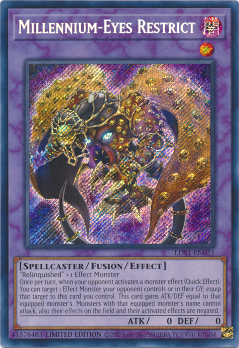 Millennium-Eyes Restrict [LDS1-EN051] Secret Rare - Card Brawlers | Quebec | Canada | Yu-Gi-Oh!