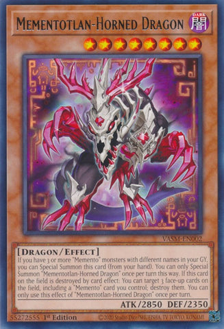 Mementotlan-Horned Dragon [VASM-EN002] Rare - Card Brawlers | Quebec | Canada | Yu-Gi-Oh!