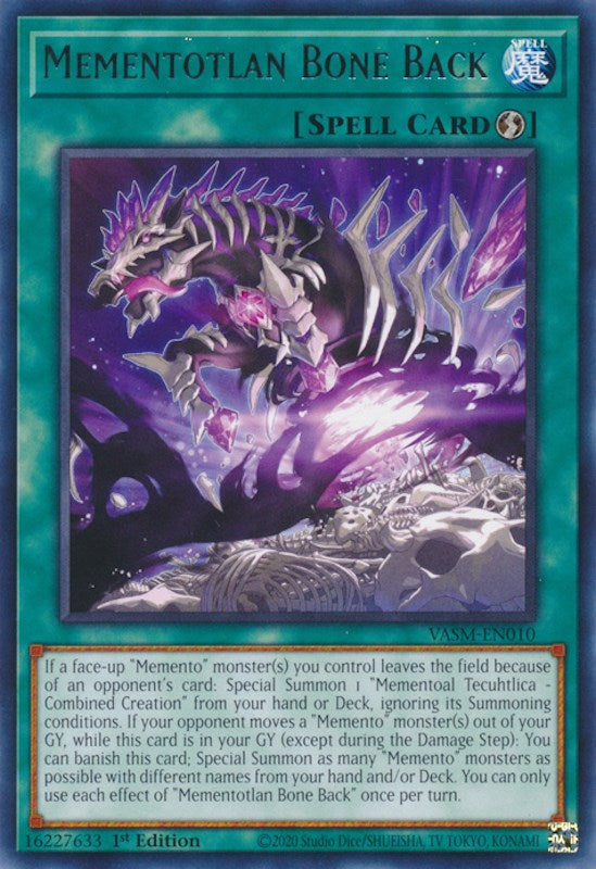 Mementotlan Bone Back [VASM-EN010] Rare - Card Brawlers | Quebec | Canada | Yu-Gi-Oh!