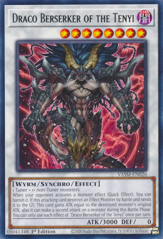 Draco Berserker of the Tenyi [VASM-EN026] Rare - Card Brawlers | Quebec | Canada | Yu-Gi-Oh!