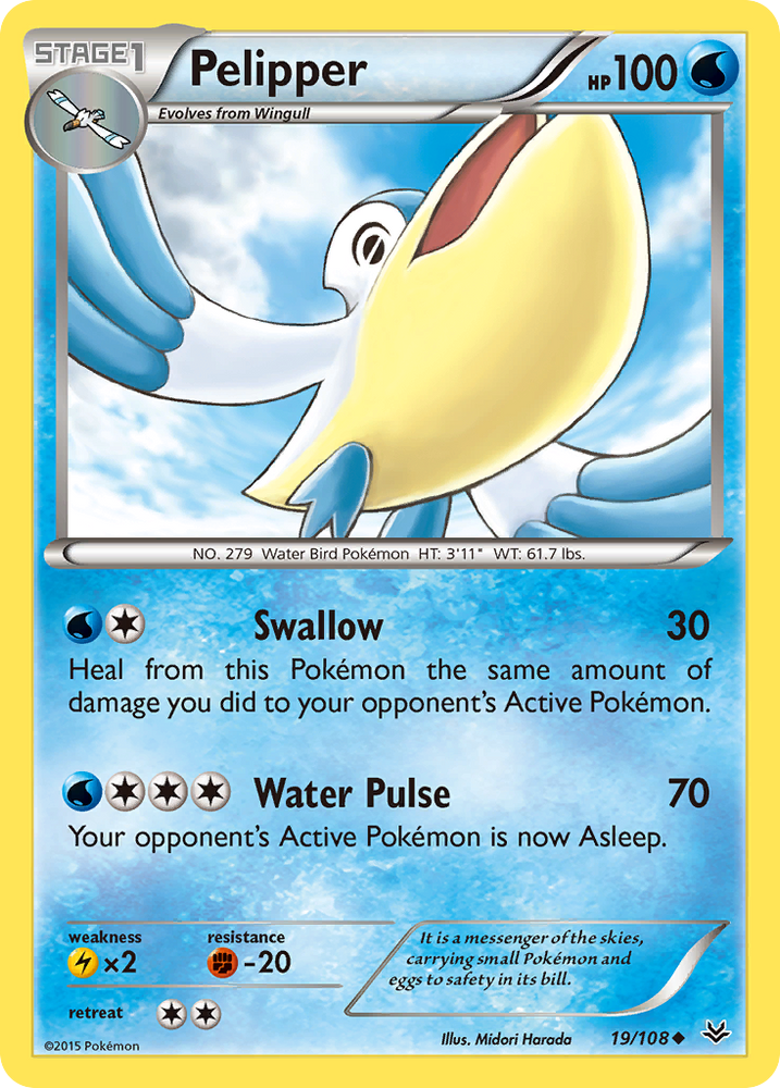 Pelipper (19/108) [XY: Roaring Skies] - Card Brawlers | Quebec | Canada | Yu-Gi-Oh!