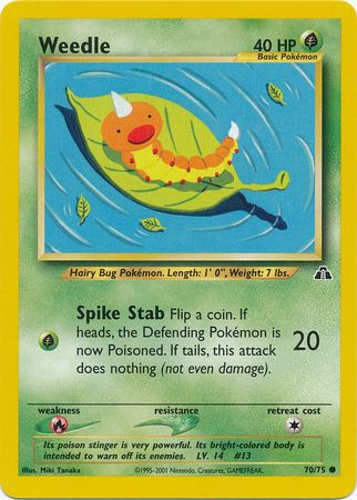 Weedle (70/75) [Neo Discovery Unlimited] - Card Brawlers | Quebec | Canada | Yu-Gi-Oh!