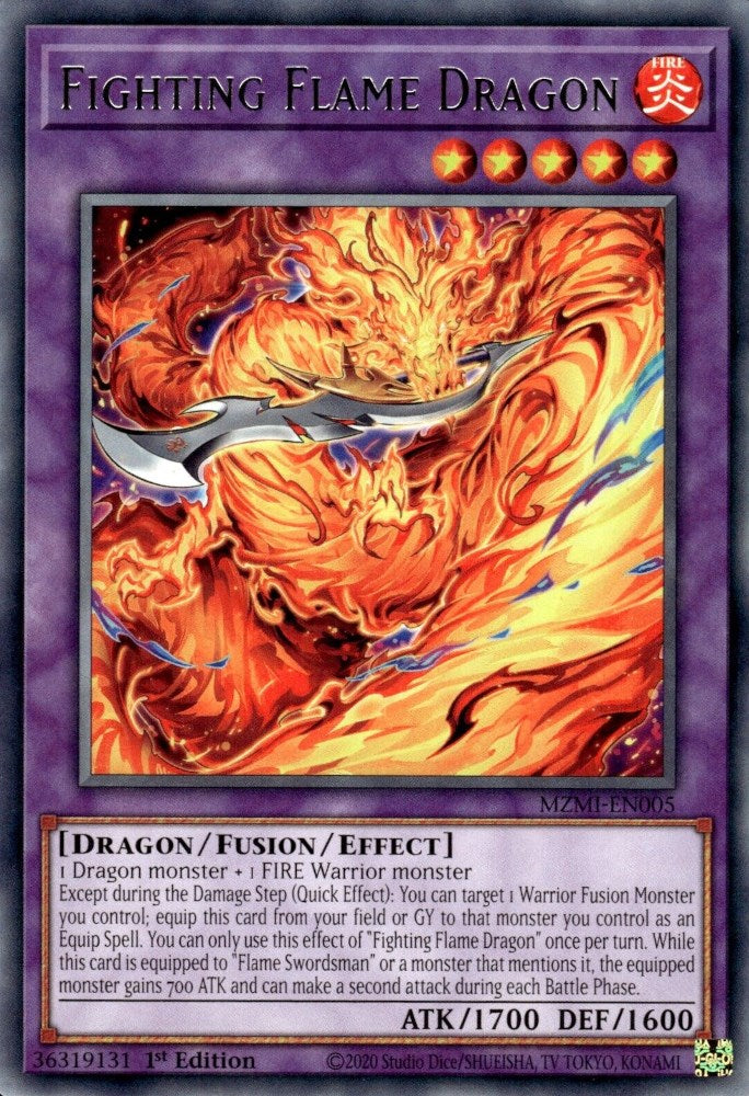 Fighting Flame Dragon [MZMI-EN005] Rare - Card Brawlers | Quebec | Canada | Yu-Gi-Oh!