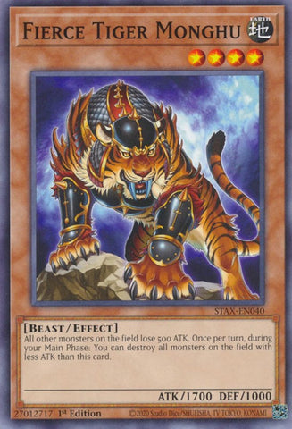 Fierce Tiger Monghu [STAX-EN040] Common - Card Brawlers | Quebec | Canada | Yu-Gi-Oh!