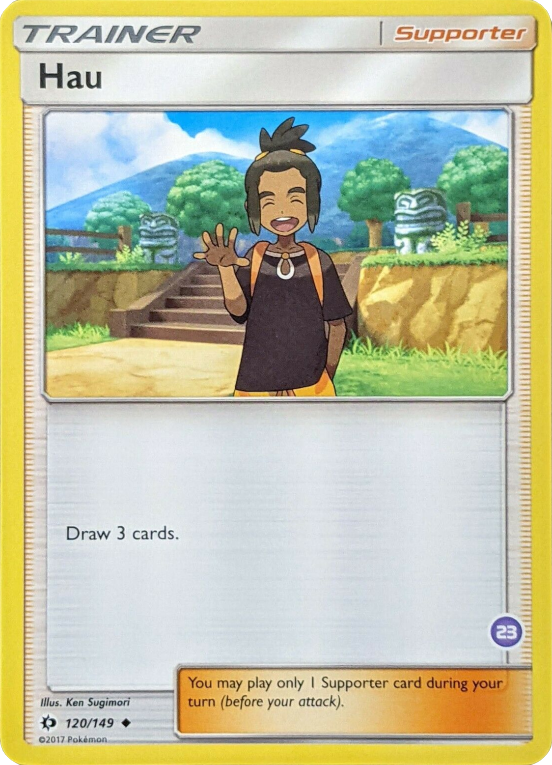Hau (120/149) (Deck Exclusive #23) [Sun & Moon: Trainer Kit - Alolan Sandslash] - Card Brawlers | Quebec | Canada | Yu-Gi-Oh!
