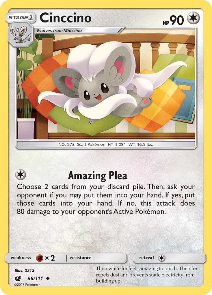 Cinccino (86/111) [Sun & Moon: Crimson Invasion] - Card Brawlers | Quebec | Canada | Yu-Gi-Oh!