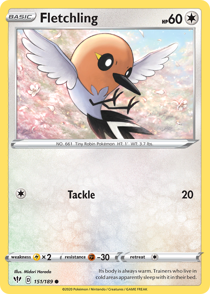 Fletchling (151/189) [Sword & Shield: Darkness Ablaze] - Card Brawlers | Quebec | Canada | Yu-Gi-Oh!