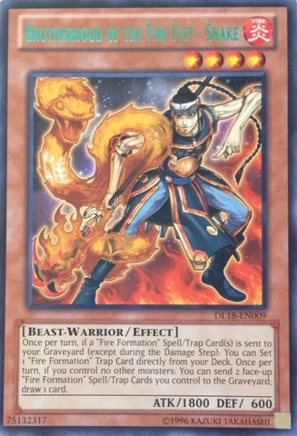 Brotherhood of the Fire Fist - Snake (Green) [DL18-EN009] Rare - Card Brawlers | Quebec | Canada | Yu-Gi-Oh!