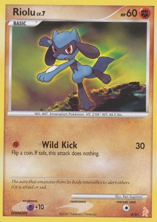 Riolu (6/61) [Diamond & Pearl: Trainer Kit - Lucario] - Card Brawlers | Quebec | Canada | Yu-Gi-Oh!