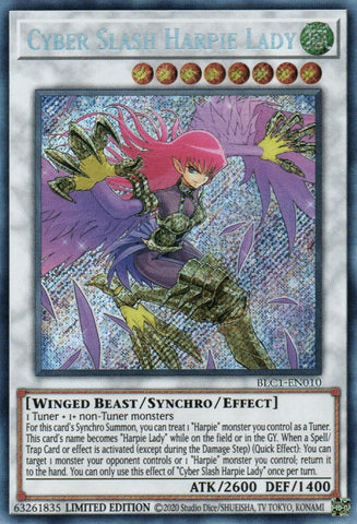 Cyber Slash Harpie Lady [BLC1-EN010] Secret Rare - Card Brawlers | Quebec | Canada | Yu-Gi-Oh!