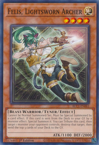 Felis, Lightsworn Archer [BLC1-EN061] Common - Card Brawlers | Quebec | Canada | Yu-Gi-Oh!