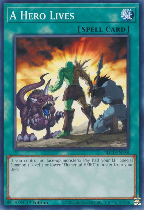 A Hero Lives [BLC1-EN158] Common - Card Brawlers | Quebec | Canada | Yu-Gi-Oh!